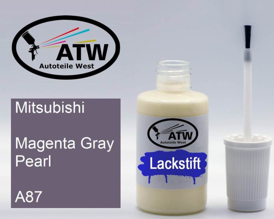 Mitsubishi, Magenta Gray Pearl, A87: 20ml Lackstift, von ATW Autoteile West.